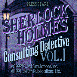 Sherlock Holmes - Consulting Detective Vol. I (U) Title Screen